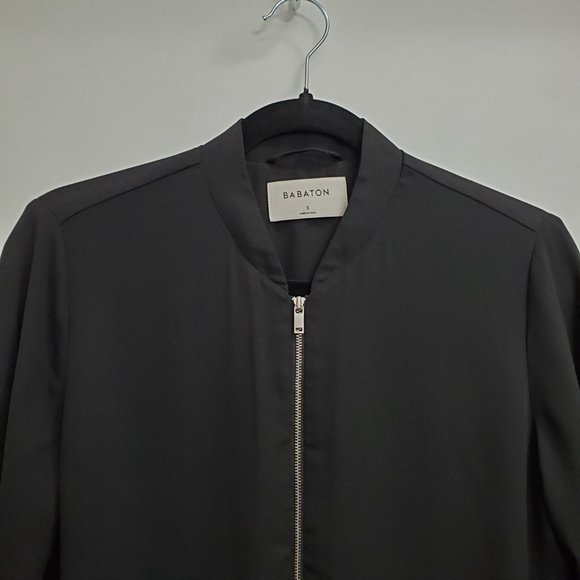 Babaton Gilroy Black Zipper Bomber Blazer Jacket Size S - Picture 3 of 12